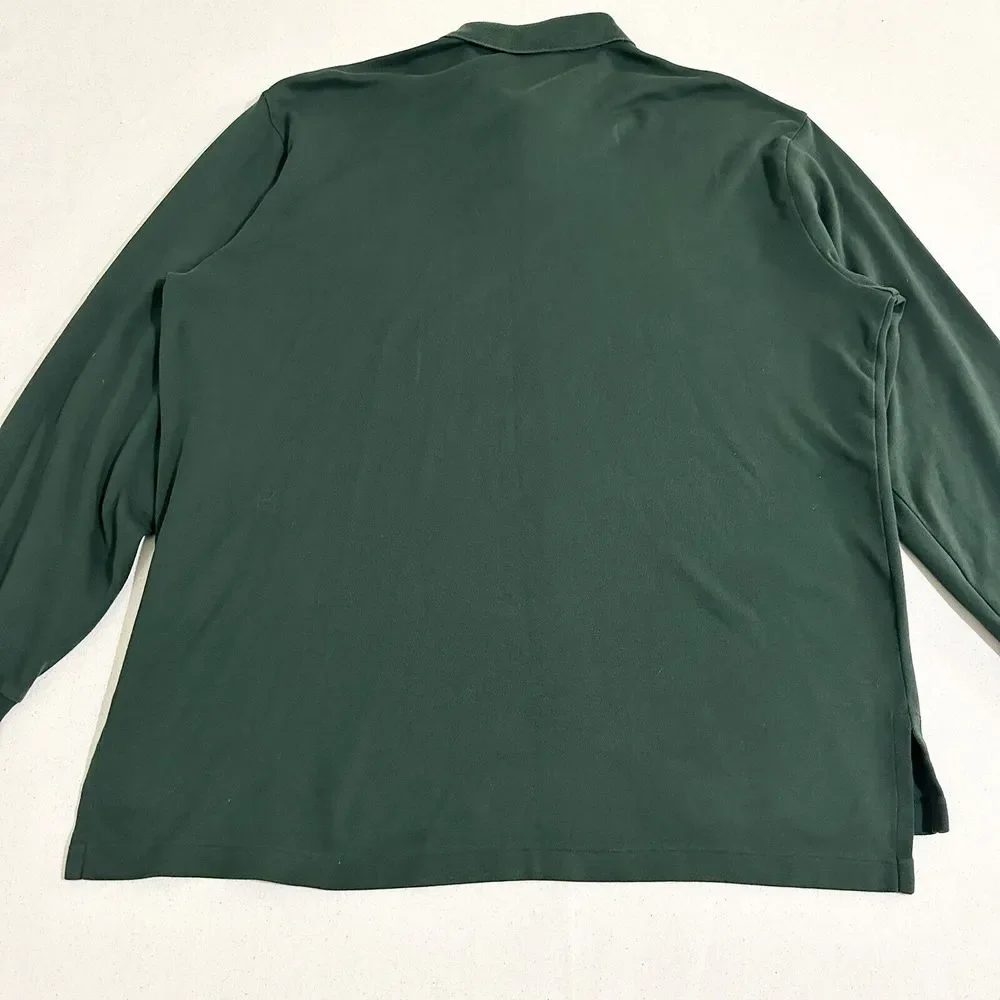 Polo Ralph Lauren Men's Size XLarge(Fits Like A 2X-Large)Shirt Green Long Sleeve
